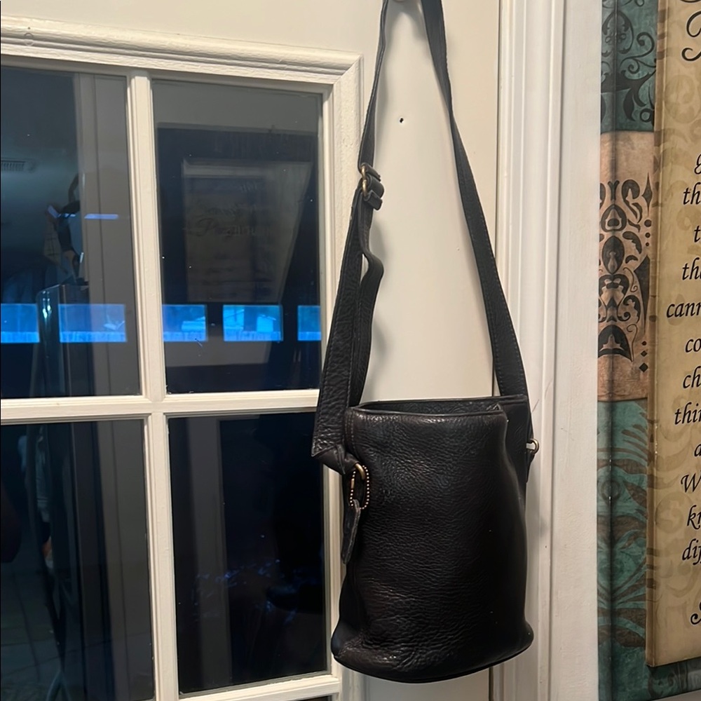 Coach Black Messenger Bag Minimalist Design